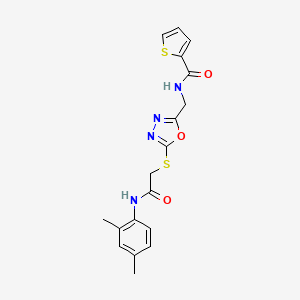 N-{[5-({2-[(2,4-dimethylphenyl)amino]-2-oxoethyl}thio)-1,3,4-oxadiazol-2-yl]methyl}thiophene-2-carboxamide