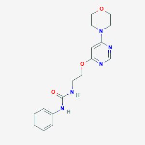 molecular formula C17H21N5O3 B2392585 1-(2-((6-Morpholinopyrimidin-4-yl)oxy)ethyl)-3-phenylurea CAS No. 1172501-91-5