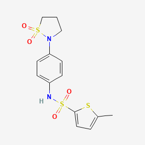 N-(4-(1,1-dioxidoisothiazolidin-2-yl)phenyl)-5-methylthiophene-2-sulfonamide