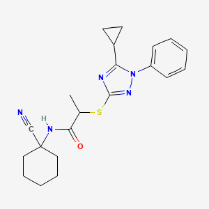 N-(1-cyanocyclohexyl)-2-[(5-cyclopropyl-1-phenyl-1,2,4-triazol-3-yl)sulfanyl]propanamide