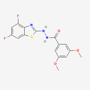 N'-(4,6-difluoro-1,3-benzothiazol-2-yl)-3,5-dimethoxybenzohydrazide