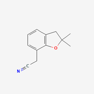 2-(2,2-Dimethyl-3H-1-benzofuran-7-yl)acetonitrile