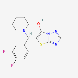 molecular formula C17H18F2N4OS B2392616 5-((3,4-Difluorophenyl)(piperidin-1-yl)methyl)-2-methylthiazolo[3,2-b][1,2,4]triazol-6-ol CAS No. 869342-79-0