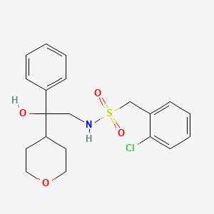 1-(2-chlorophenyl)-N-(2-hydroxy-2-phenyl-2-(tetrahydro-2H-pyran-4-yl)ethyl)methanesulfonamide