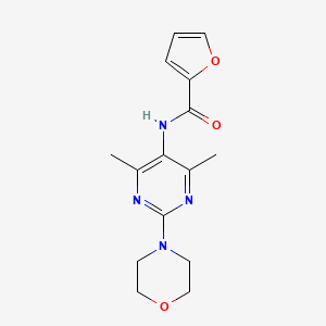 molecular formula C15H18N4O3 B2392624 N-(4,6-二甲基-2-吗啉代嘧啶-5-基)呋喃-2-甲酰胺 CAS No. 1448071-54-2