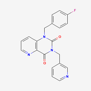 molecular formula C20H15FN4O2 B2392631 1-(4-fluorobenzyl)-3-(pyridin-3-ylmethyl)pyrido[3,2-d]pyrimidine-2,4(1H,3H)-dione CAS No. 941953-14-6