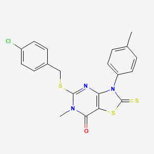 5-((4-chlorobenzyl)thio)-6-methyl-2-thioxo-3-(p-tolyl)-2,3-dihydrothiazolo[4,5-d]pyrimidin-7(6H)-one