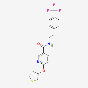 6-((tetrahydrothiophen-3-yl)oxy)-N-(4-(trifluoromethyl)phenethyl)nicotinamide