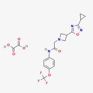 2-(3-(3-cyclopropyl-1,2,4-oxadiazol-5-yl)azetidin-1-yl)-N-(4-(trifluoromethoxy)phenyl)acetamide oxalate