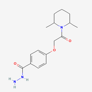 molecular formula C16H23N3O3 B2392640 4-[2-(2,6-Dimethylpiperidin-1-yl)-2-oxoethoxy]benzohydrazide CAS No. 554405-82-2