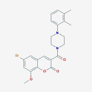 3-{[4-(2,3-Dimethylphenyl)piperazinyl]carbonyl}-6-bromo-8-methoxychromen-2-one