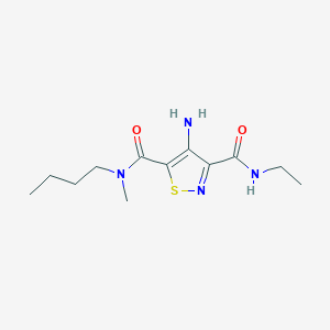 molecular formula C12H20N4O2S B2392662 4-amino-N5-butyl-N3-ethyl-N5-methylisothiazole-3,5-dicarboxamide CAS No. 1286704-34-4
