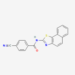 molecular formula C19H11N3OS B2392666 4-cyano-N-(naphtho[2,1-d]thiazol-2-yl)benzamide CAS No. 312917-24-1