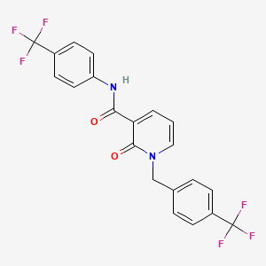 2-oxo-N-[4-(trifluoromethyl)phenyl]-1-[[4-(trifluoromethyl)phenyl]methyl]pyridine-3-carboxamide