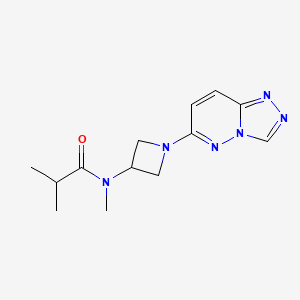molecular formula C13H18N6O B2392673 N-(1-([1,2,4]triazolo[4,3-b]pyridazin-6-yl)azetidin-3-yl)-N-methylisobutyramide CAS No. 2320146-99-2