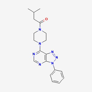 3-methyl-1-(4-(3-phenyl-3H-[1,2,3]triazolo[4,5-d]pyrimidin-7-yl)piperazin-1-yl)butan-1-one