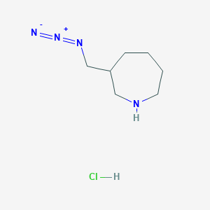 molecular formula C7H15ClN4 B2392676 3-(Azidomethyl)azepane;hydrochloride CAS No. 2138426-62-5