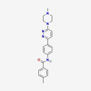 4-methyl-N-(4-(6-(4-methylpiperazin-1-yl)pyridazin-3-yl)phenyl)benzamide