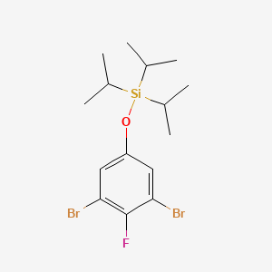 molecular formula C15H23Br2FOSi B2392686 (3,5-Dibromo-4-fluorophenoxy)-tri(propan-2-yl)silane CAS No. 2260932-72-5
