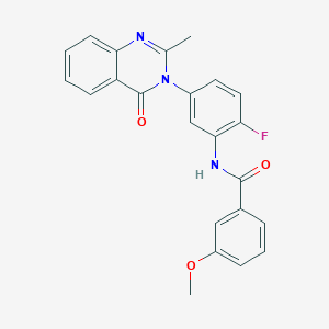 N-(2-fluoro-5-(2-methyl-4-oxoquinazolin-3(4H)-yl)phenyl)-3-methoxybenzamide