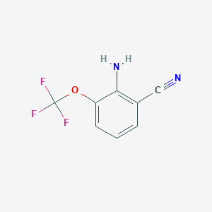 molecular formula C8H5F3N2O B2392694 2-Amino-3-(trifluoromethoxy)benzonitrile CAS No. 1261581-55-8