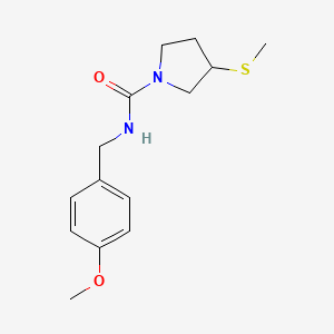 molecular formula C14H20N2O2S B2392706 N-(4-methoxybenzyl)-3-(methylthio)pyrrolidine-1-carboxamide CAS No. 2320582-39-4