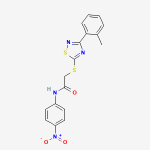 N-(4-nitrophenyl)-2-((3-(o-tolyl)-1,2,4-thiadiazol-5-yl)thio)acetamide