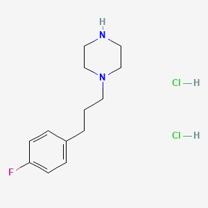 molecular formula C13H21Cl2FN2 B2392709 1-[3-(4-Fluorophenyl)propyl]piperazine dihydrochloride CAS No. 1266690-58-7