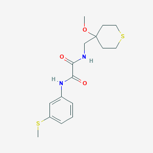 N1-((4-methoxytetrahydro-2H-thiopyran-4-yl)methyl)-N2-(3-(methylthio)phenyl)oxalamide