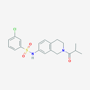 molecular formula C19H21ClN2O3S B2392718 3-氯-N-(2-异丁酰基-1,2,3,4-四氢异喹啉-7-基)苯磺酰胺 CAS No. 955695-36-0