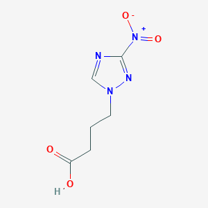 molecular formula C6H8N4O4 B2392719 4-(3-Nitro-[1,2,4]triazol-1-yl)-butyric acid CAS No. 163527-47-7