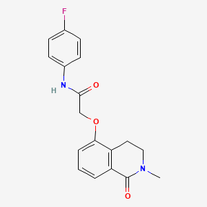 N-(4-fluorophenyl)-2-((2-methyl-1-oxo-1,2,3,4-tetrahydroisoquinolin-5-yl)oxy)acetamide