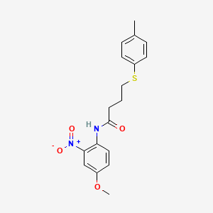 N-(4-methoxy-2-nitrophenyl)-4-(p-tolylthio)butanamide