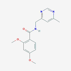 molecular formula C15H17N3O3 B2392746 2,4-dimethoxy-N-((6-methylpyrimidin-4-yl)methyl)benzamide CAS No. 2189500-15-8