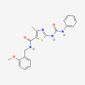N-(2-methoxybenzyl)-4-methyl-2-(3-phenylureido)thiazole-5-carboxamide