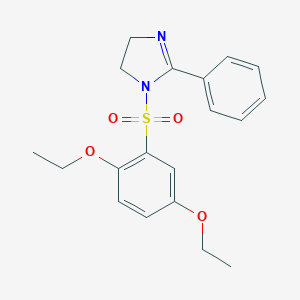molecular formula C19H22N2O4S B239276 1-[(2,5-diethoxyphenyl)sulfonyl]-2-phenyl-4,5-dihydro-1H-imidazole 