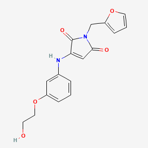 1-(furan-2-ylmethyl)-3-((3-(2-hydroxyethoxy)phenyl)amino)-1H-pyrrole-2,5-dione