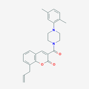 molecular formula C25H26N2O3 B2392764 8-allyl-3-(4-(2,5-dimethylphenyl)piperazine-1-carbonyl)-2H-chromen-2-one CAS No. 693255-29-7