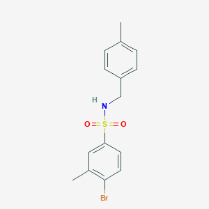molecular formula C15H16BrNO2S B239277 4-bromo-3-methyl-N-(4-methylbenzyl)benzenesulfonamide 
