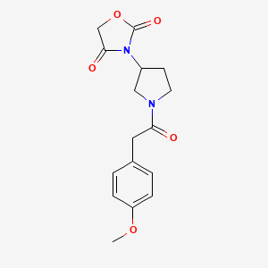 3-(1-(2-(4-Methoxyphenyl)acetyl)pyrrolidin-3-yl)oxazolidine-2,4-dione