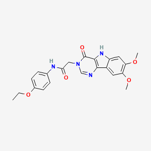 2-(7,8-dimethoxy-4-oxo-4,5-dihydro-3H-pyrimido[5,4-b]indol-3-yl)-N-(4-ethoxyphenyl)acetamide