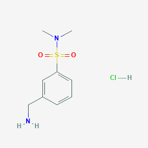 molecular formula C9H15ClN2O2S B2392791 3-(aminomethyl)-N,N-dimethylbenzene-1-sulfonamide hydrochloride CAS No. 855249-83-1
