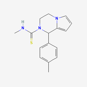 molecular formula C16H19N3S B2392793 N-methyl-1-(p-tolyl)-3,4-dihydropyrrolo[1,2-a]pyrazine-2(1H)-carbothioamide CAS No. 393830-24-5