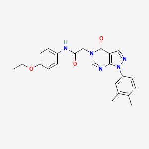 molecular formula C23H23N5O3 B2392798 2-[1-(3,4-dimethylphenyl)-4-oxopyrazolo[3,4-d]pyrimidin-5-yl]-N-(4-ethoxyphenyl)acetamide CAS No. 852451-46-8
