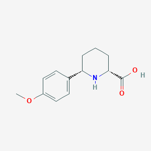 molecular formula C13H17NO3 B2392807 (2R,6S)-6-(4-Methoxyphenyl)piperidine-2-carboxylic acid CAS No. 2305185-26-4