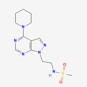 N-(2-(4-(piperidin-1-yl)-1H-pyrazolo[3,4-d]pyrimidin-1-yl)ethyl)methanesulfonamide