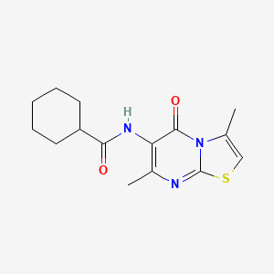 N-(3,7-dimethyl-5-oxo-5H-thiazolo[3,2-a]pyrimidin-6-yl)cyclohexanecarboxamide