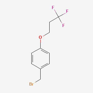 molecular formula C10H10BrF3O B2392829 1-(Bromomethyl)-4-(3,3,3-trifluoropropoxy)benzene CAS No. 1344310-93-5