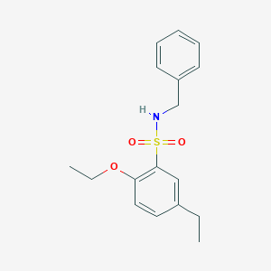 molecular formula C17H21NO3S B239283 N-benzyl-2-ethoxy-5-ethylbenzenesulfonamide 