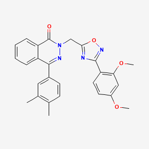 molecular formula C27H24N4O4 B2392847 2-((3-(2,4-dimethoxyphenyl)-1,2,4-oxadiazol-5-yl)methyl)-4-(3,4-dimethylphenyl)phthalazin-1(2H)-one CAS No. 1217124-68-9